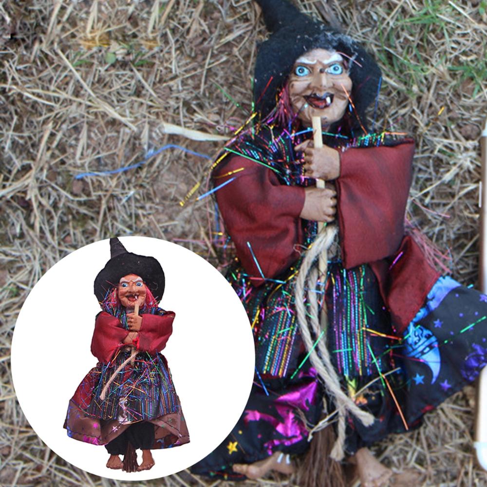 Patio Random Color Party Horror Hanging Witch Ornament Decoration Figurine Pendant