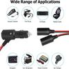 Car Cigarette Lighter Splitter 1 to 3 Car Cigarette Lighter 12V24V Splitter Adapter Cigarette Lighter Extension Cord with Switch