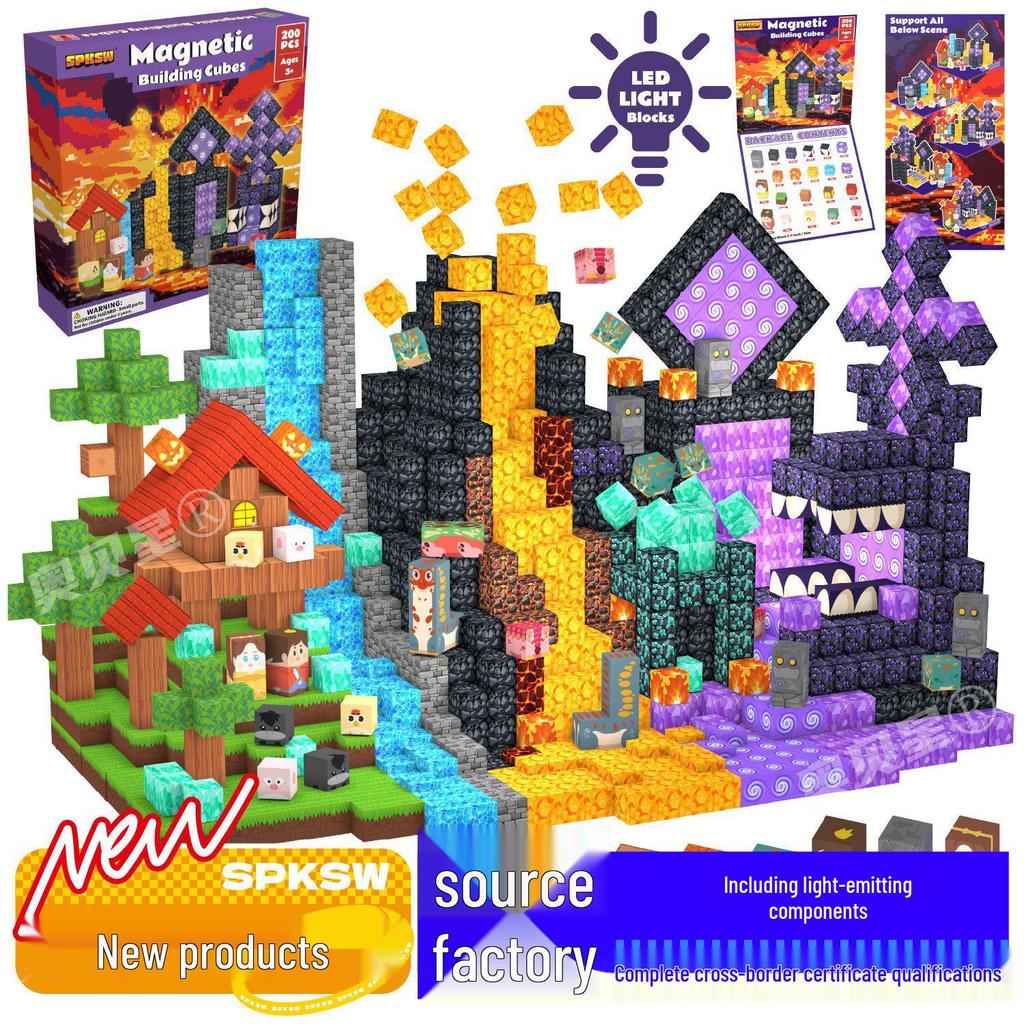 Mine Cave Magnetic Building Blocks: Aobei Star Toy for Children