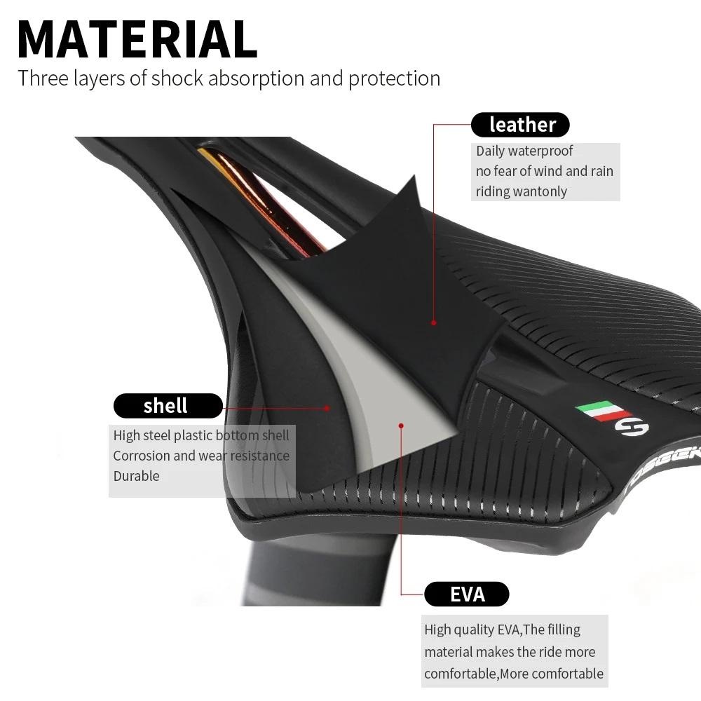 TOSEEK Racing Bicycle Saddle Training Grade Man Road Tt TimeTrial Triathlon Bike Lightweight Cushion Seat PRO143