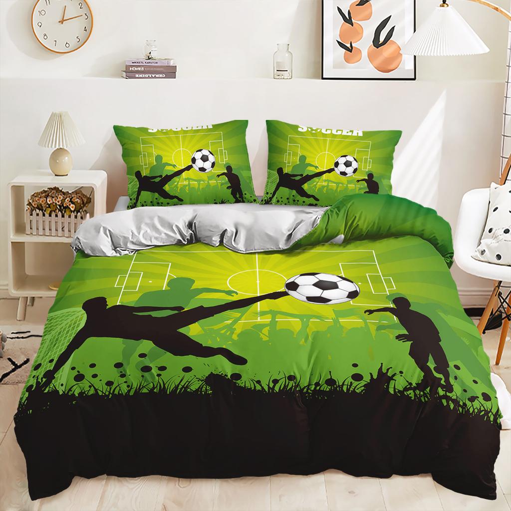 Комплект постельного белья из трех частей с изображением футбольного чемпионата мира по футболу с цифровой печатью