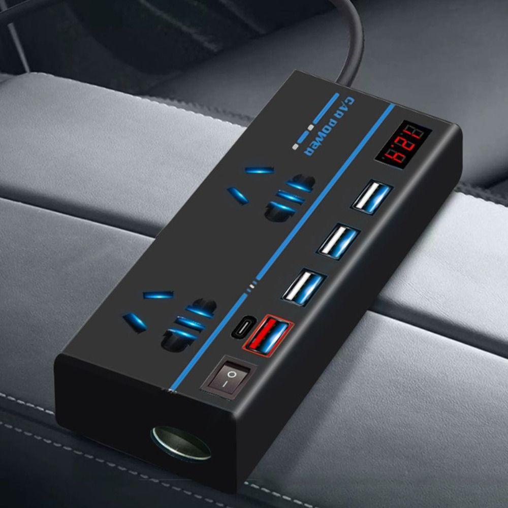 Универсальный автомобильный инвертор DC 12V/24V в 220V Автомобильный преобразователь Розетка Автомобильный преобразователь питания Для автомобилей/грузовиков