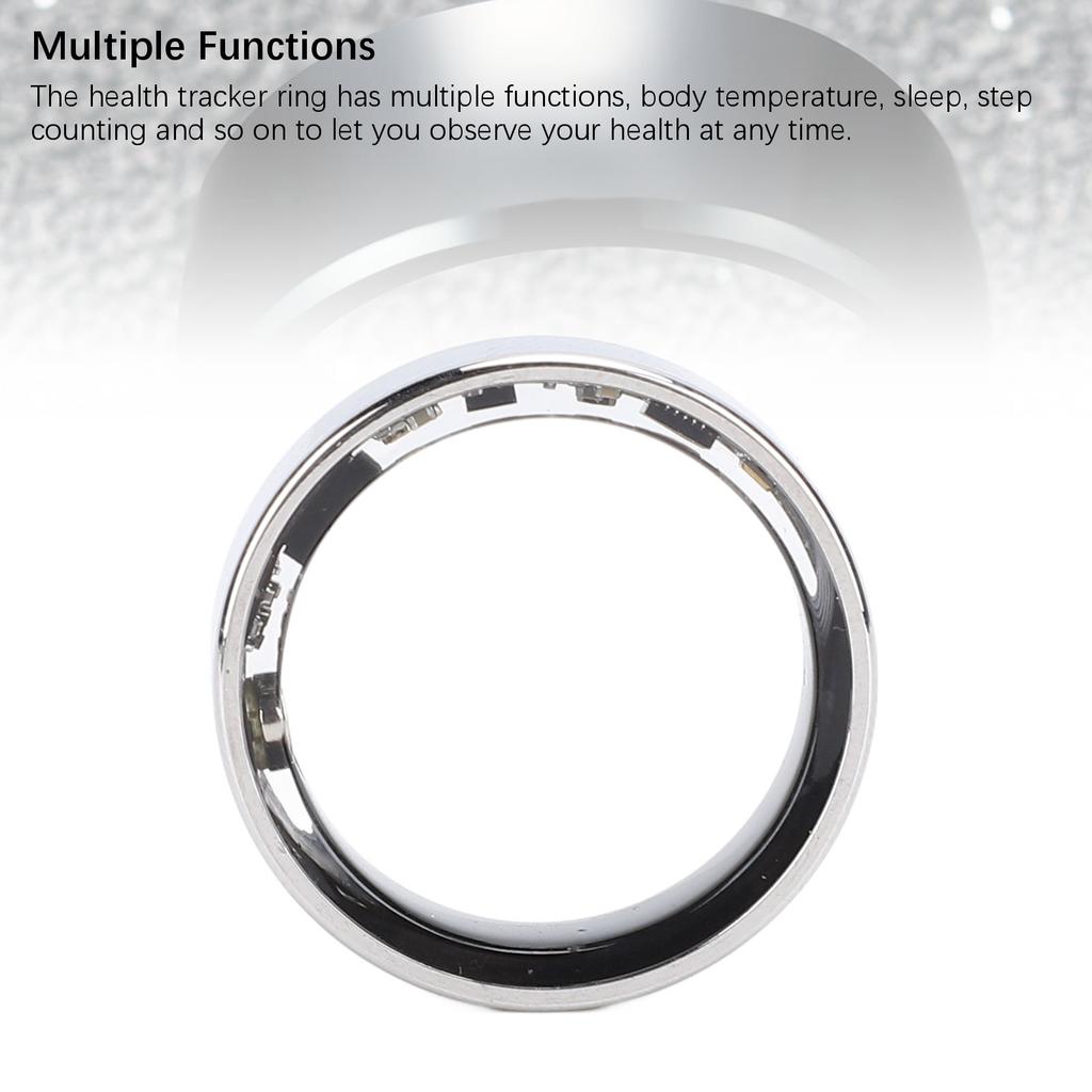 Fitness Sleep Health Tracker Ring Lightweight Aluminium Alloy Step Counter Smart Ring with Charging