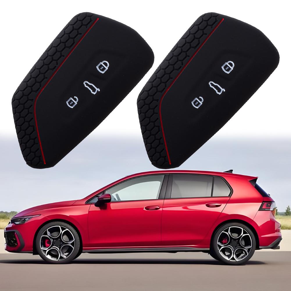Черный Мягкий Силиконовый Набор Чехлов на Ключи для Golf 8 Для Skoda Enyaq IV 2 Штуки