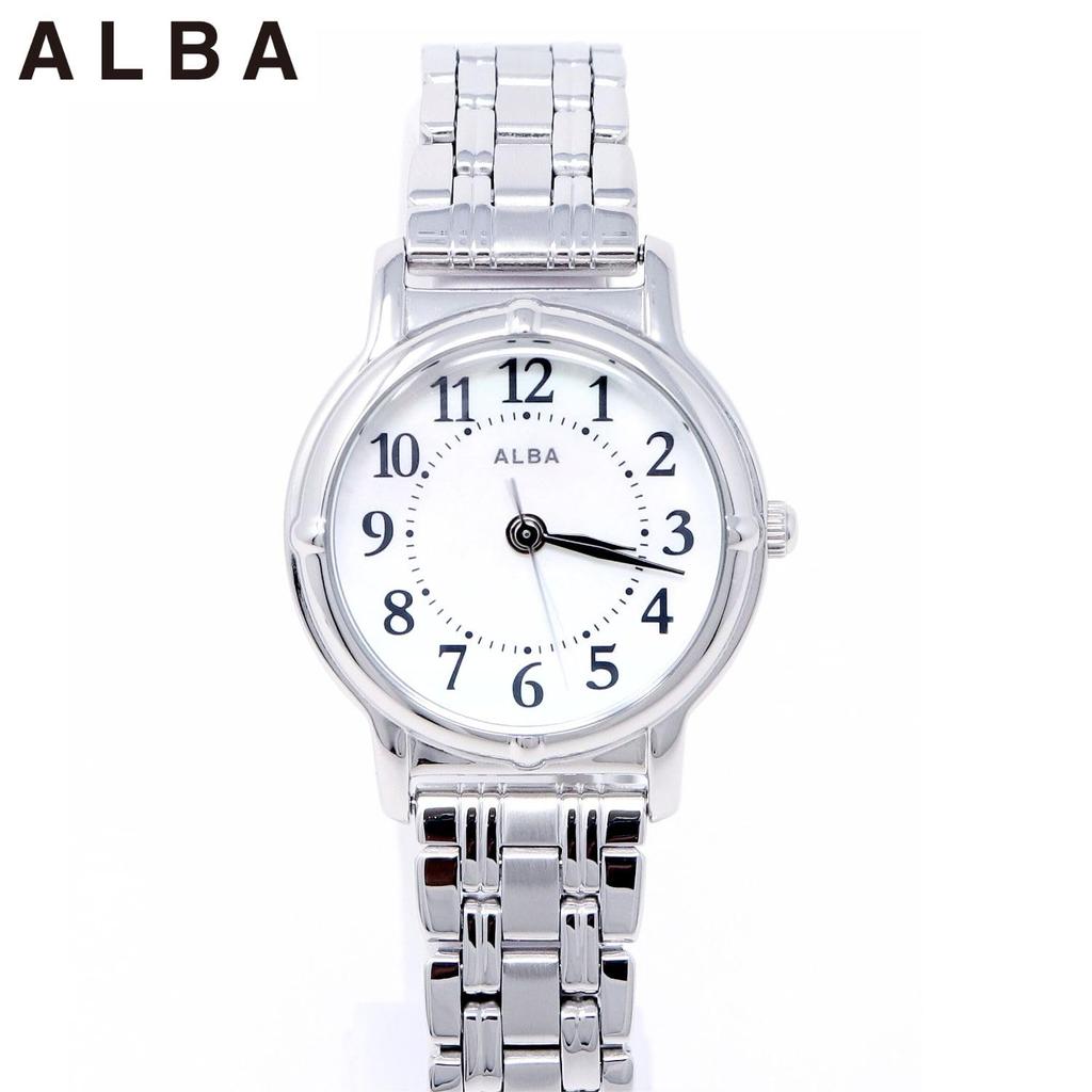 Часы Seiko Watch Alba женские кварцевые из нержавеющей стали, водонепроницаемые, для повседневной жизни, аналоговые SEIKO ALBA (5 АТМ) (АЕГК426 (Циферблат белый, корпус