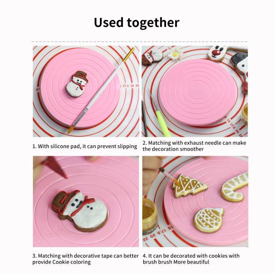 Практичная вращающаяся подставка для торта 14 см с масштабным дизайном, пластик «сделай сам»