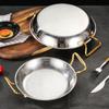 Flat Bottom Seafood Rice Pot Stainless Steel Stock Pot Hammer Grain Seafood Paella Pan  Cooking