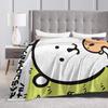 Joke Bear Flannel Blanket Winter  Warm Soft Throw Blanket for Girls Boys Couch Chair Street Trend Bedspread Sofa Bed Cover