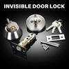 Передняя дверная ручка с замком и ключом Круглая ручка входной двери Нержавеющая сталь Современные комплекты замков для спальни офиса