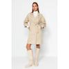 Бежевый длинный плащ с водоотталкивающей пропиткой Twoaw24tr00019