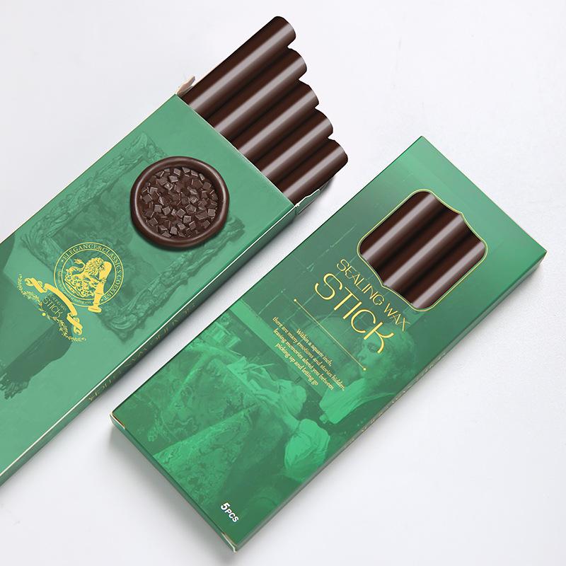 5PCS/Pack Boxed Wax Seal Sticks, Fire Paint Wax Stick Multi-color for You to Choose, Can be Used with Glue Gun