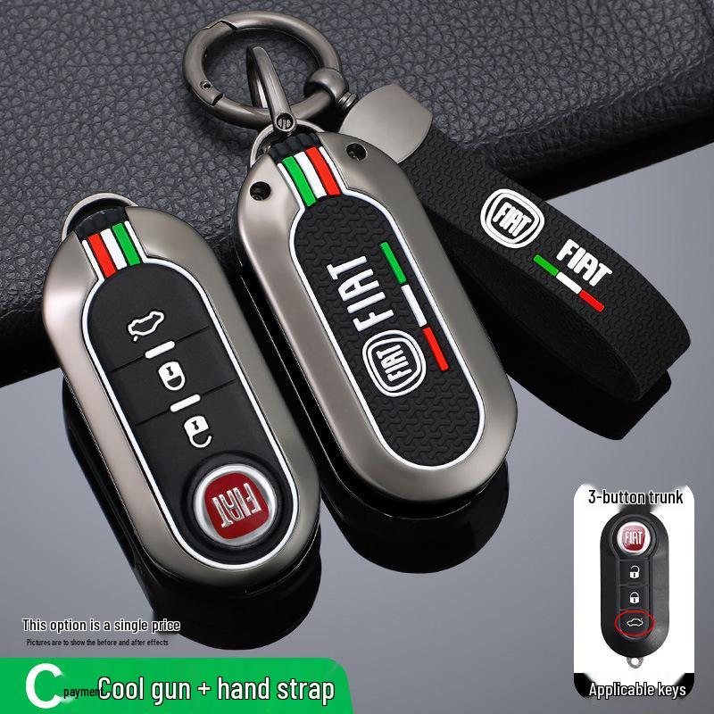 Чехол для ключа Fiat 500 Совместим с моделями 500L, Viaggio, Bravo, Iveco и 500X
