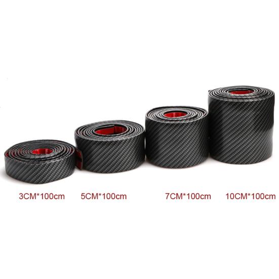 Автомобильный Стайлинг, углеродное волокно, резиновая накладка на порог, защитная накладка, декоративная наклейка