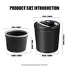 LMN1 1Pcs Car LED Ashtray Garbage Coin Storage Cup Cigar Ash Tray For VW GTI Polo Golf Passat Tiguan Arteon Touareg CC Taigo Caddy Je