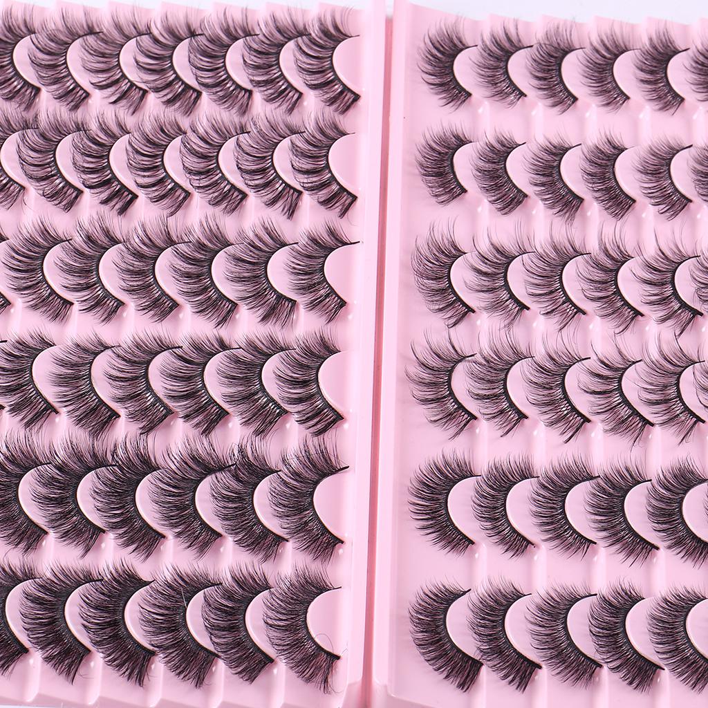 New Product Dd Chemical Fiber Russian Volume False Eyelashes 30 Pairs Thick Natural Grafted Eyelashes