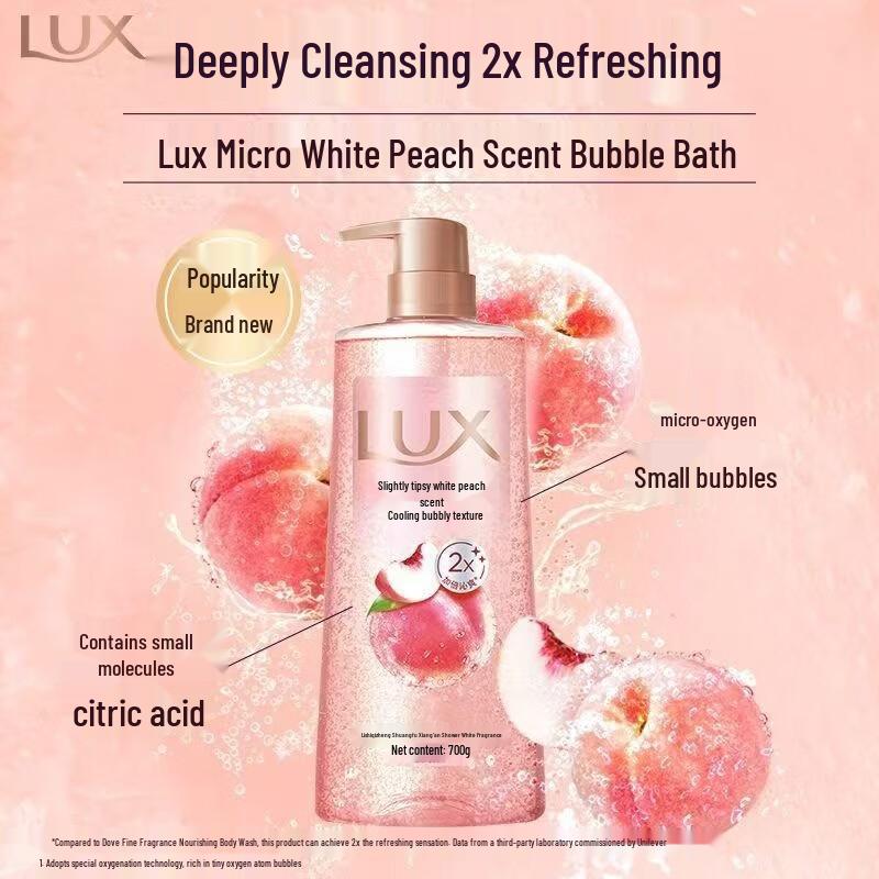 lux Гель для душа с пузырьками «Белый персик»