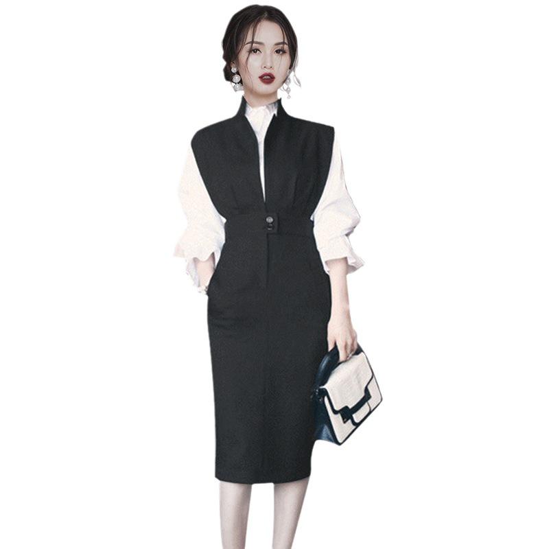 2023 Versatile High-Waisted Professional OL Shirt Set - Slimming Two-Piece