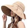 Hat Extra Wide UV Cute UV Protection Sun Protection UV Good Sweat Quick Chin Fly Makes Your Face Look Sun Protection Hat Free White [YUMISS] Women's