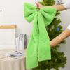 Large Green Velvet Bow Decoration Wall Hanging Ribbon Bow Room Background
