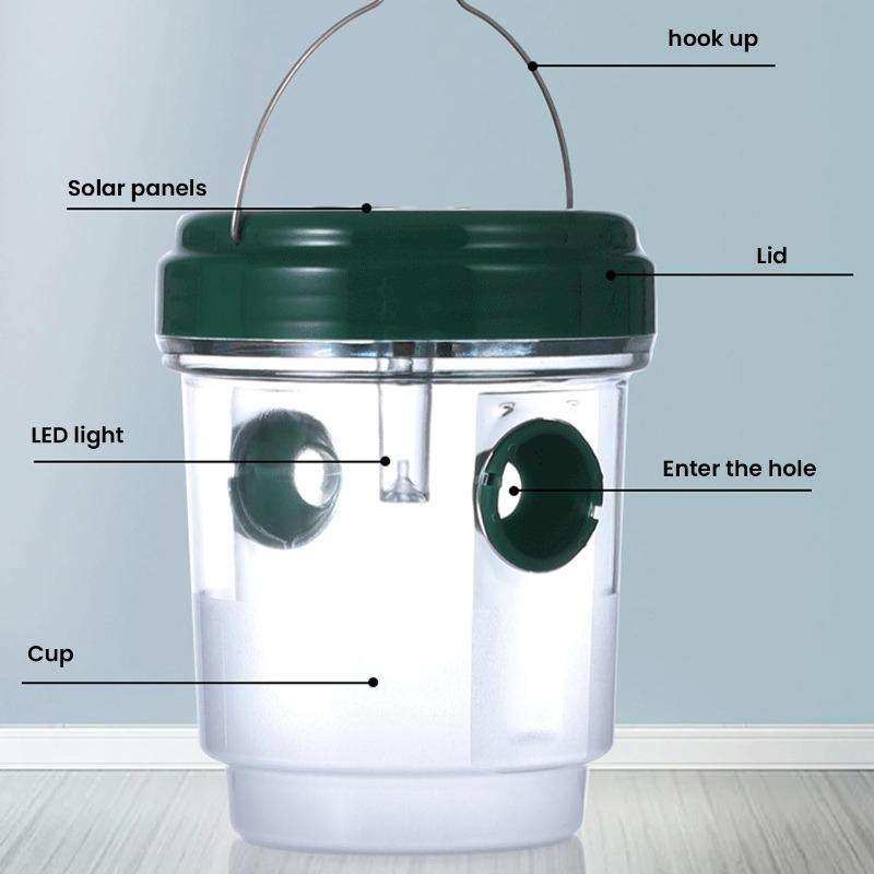 2 шт. Солнечные ловушки для ос для улицы, подвесные, для летающих насекомых, мух, ос, комаров, шершней, убийца, ловец, приманка, ловушка БЕЗ ХИМИКАТОВ