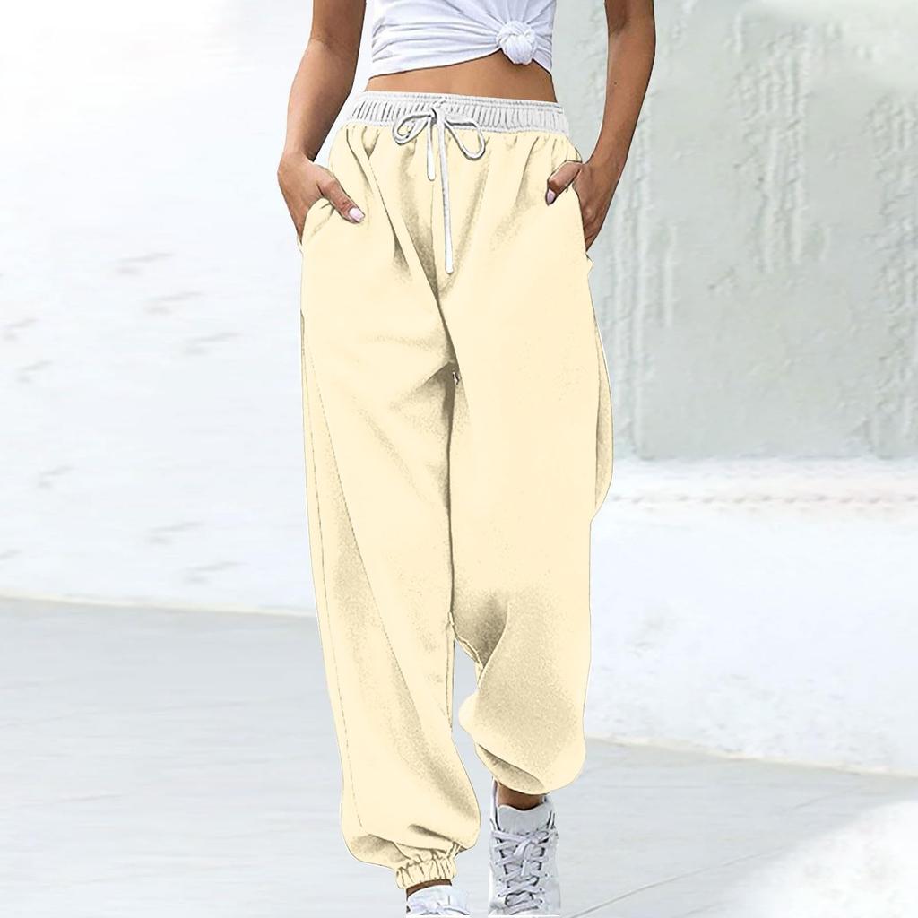 Женские спортивные брюки с карманом на ремне, модные, пэчворк, контрастная резинка на талии, повседневные спортивные брюки