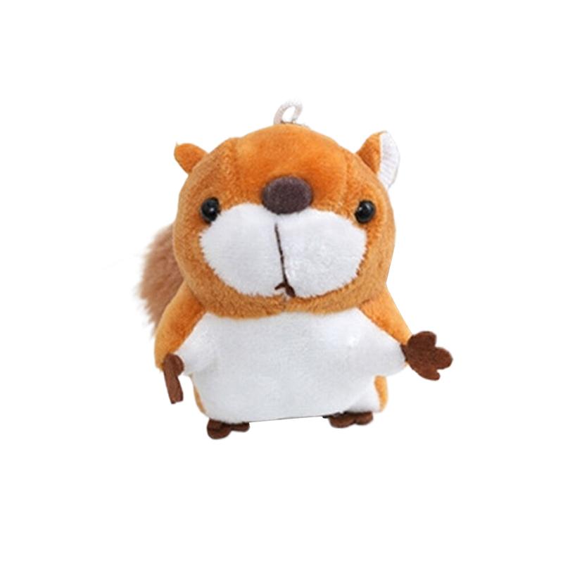 Милая подвеска в виде белки с большим хвостом, плюшевая игрушка, маленькая кукла-белка, подвеска на сумку, брелок