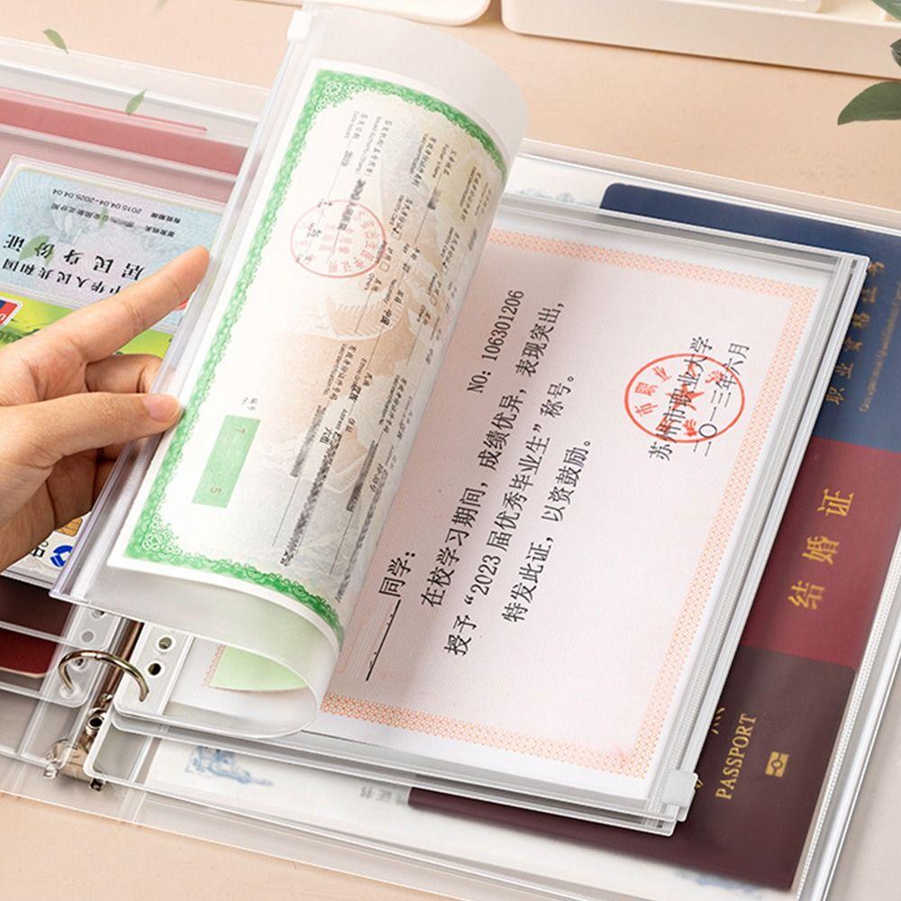 A4/A5/B5 Binder Storage Booklet Loose Leaf Fil Bag High Quality Photo Album  Office