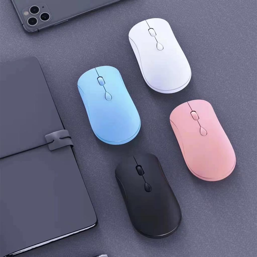 Перезаряжаемая беспроводная мышь Bluetooth с 2,4 ГГц, USB, 1600 точек на дюйм, бесшумная мышь для Ipad, планшета, ноутбука, телефона, ПК, Macbook, игровая мышь