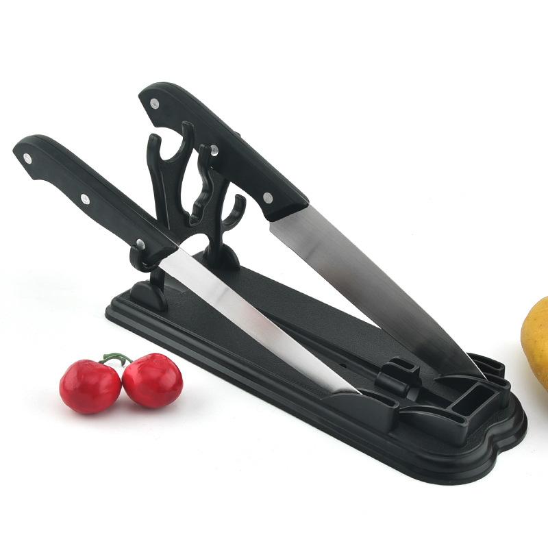 Пластиковая подставка для ножей Бытовая подставка для хранения кухонных ножей Съемный и складной держатель для ножей Бытовой кухонный инструмент для хранения