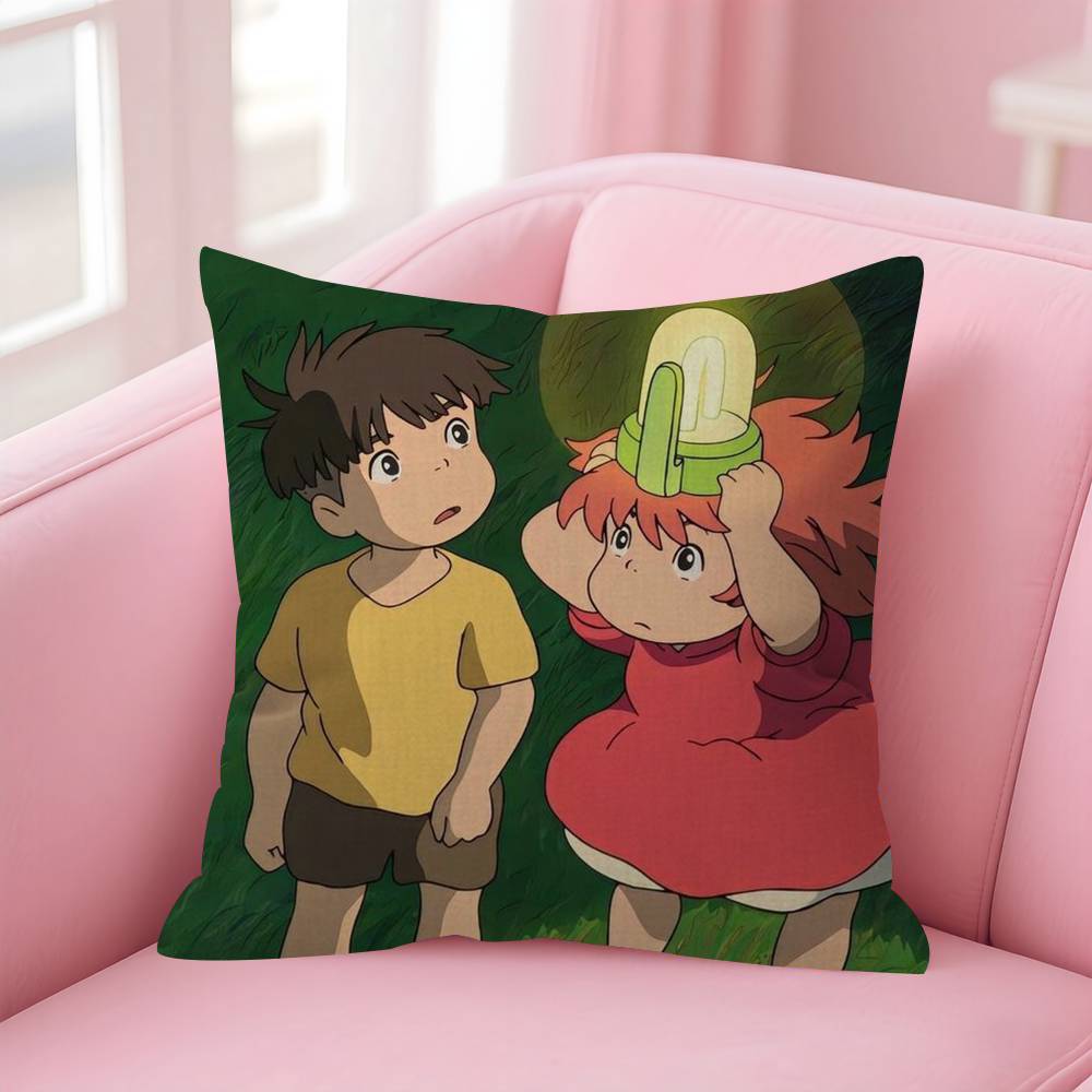 Cute Cartoon PPonyoS Pillowcase toon Gift Cushion Cover Bedroom Home Sofa Chair Seat Decor pillow case