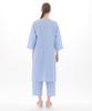 Пижамный комплект из вуали и полосатой пижамы Muji с синим [Narue] и платьем, женский