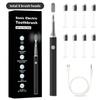 Electric Toothbrush USB Rechargeable 8 Replacement Toothbrush Heads 6 Modes Adult Ultrasonic Teeth Cleaning