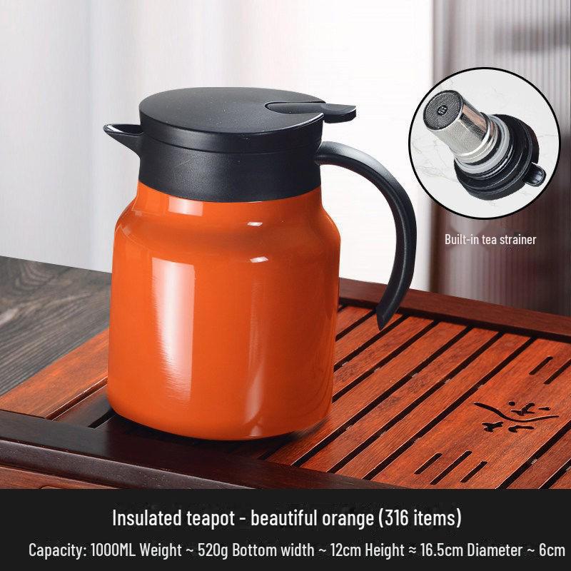 Чайник большой емкости из нержавеющей стали 316 с изоляцией для дома или офиса