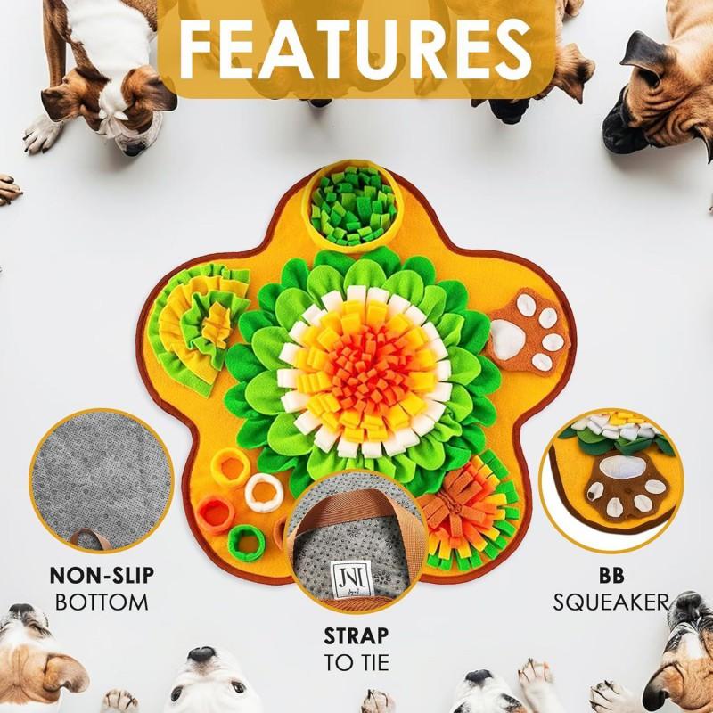 Dog Snuffle Mat Slow Feeding Mental Stimulation - Flower Shape Scent Training Puzzle Toy Dogs
