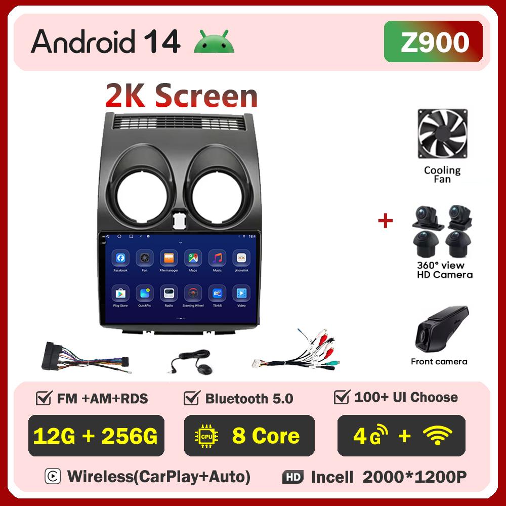 2din Android Автомагнитола Для Nissan Qashqai J10 2006-2013 Авторадио Мультимедийный Плеер Авторадио Carplay Навигация Стерео Wi-Fi