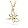 [N4044] - Позолоченный кулон «Стрекоза» - 12x10 мм