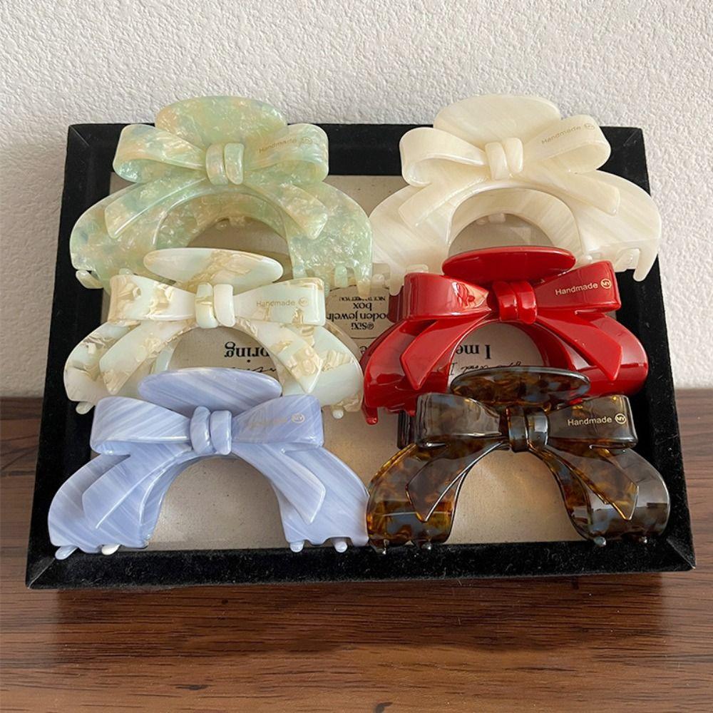 Корейский стиль Уксусная кислота бант для волос коготь маленькая геометрия волос краб заколка Французская акула заколка головной убор