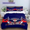 Universidad De Chile Owl Crest Blue Red Print 3 Pieces Duvet Cover Set Chile Soccer Bedding Set, Bedroom Home Decor Without Pillow Core Comforter