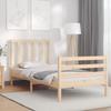VidaXL Bed Frames with Simple Solid Wood Headboard 3193821