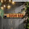 Vintage 2D Flat Sign - Decoration for Sushi Bar "Taste of Japan" & Always Fresh and Delicious - Durable Aluminum Plaque for Japanese Cuisine