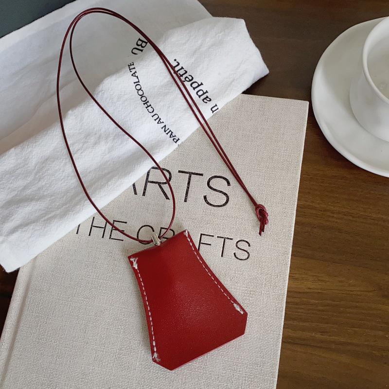 Сумка для хранения очков, подвеска, унисекс, кожаный чехол, солнцезащитные очки, брелок, цепочка, портативная, цветная сумка для чтения, ожерелье