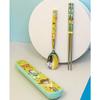 Lilpang Toy Story Vacuum Junior Stainless Steel Spoon Slim Case Set, Mixed Colors, Spoon + Chopsticks + Case