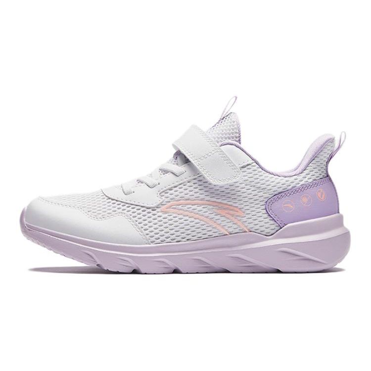 Anta Fashionable Versatile Cute Non-Slip Shock Absorbing Breathable Low-Top Running Shoes Kids Sneakers White Purple A22435567-6