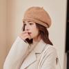 Женский берет, классическая французская шляпа - элегантный черный шерстяной берет для вечеринки, романтического французского тематического наряда