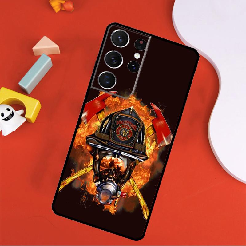 Firefighter Fire Fireman Phone Case For Samsung Galaxy S25 Ultra S24 Ultra S9 S10 S20 S21 S22 S23 Plus S24 FE Cover