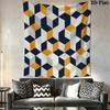 Simple Geometry Wall Tapestry Aesthetic Wall Hanging Printed Fabric Blanket Decorative Tapestries for Bedroom Living Room Home Decor