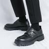 Men's Leather Shoes British Platform Designer Dress Buckle Leather Loafers Male Shoes Man Casual Shoes for Men Designer