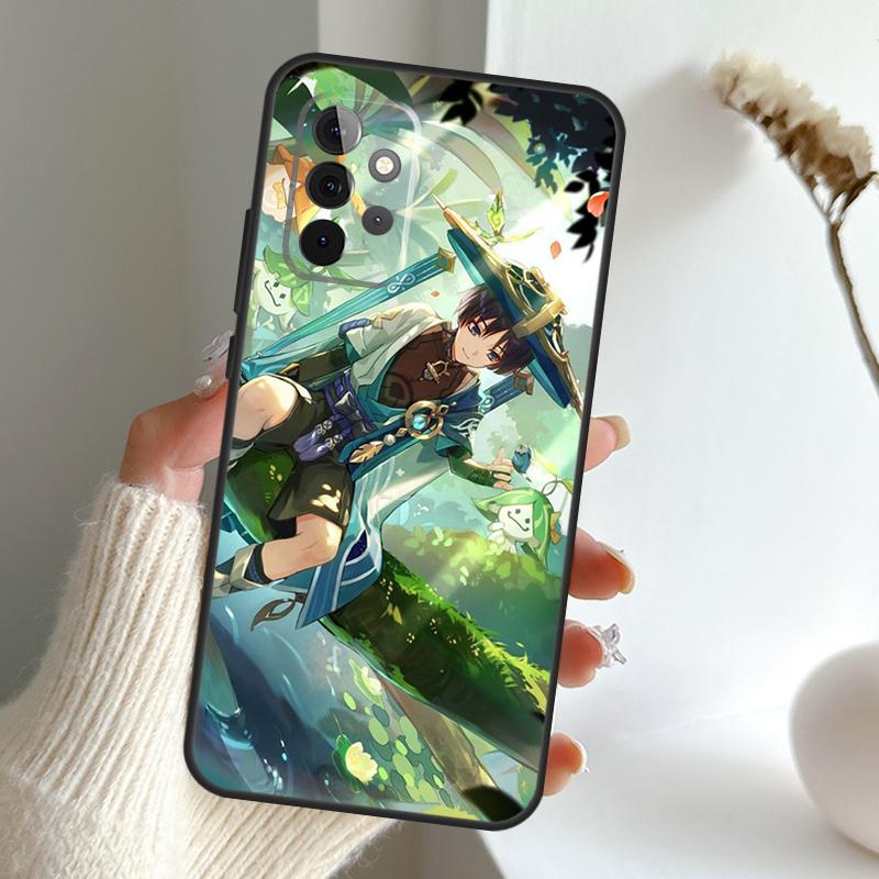 Чехол Genshin Impact Странник Для Samsung Galaxy A13 A33 A53 A06 A17 A56 A36 A26 A16 A15 A35 A55 A34 A54 A52 A12 A32