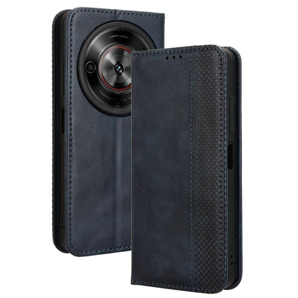 Для ZTE Blade A75 5G/nubia Focus кожаный чехол-кошелек подставка ретро текстура чехол для телефона