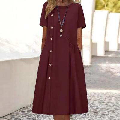 Повседневное платье миди на пуговицах